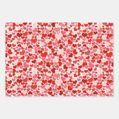 Romantic Red Pink Heart Design Flat Inpakpapier Vel (Voorkant 2)