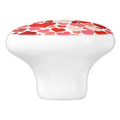 Romantic Red Pink Heart Love Valentijn Keramische Knop (Zijkant)