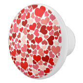 Romantic Red Pink Heart Love Valentijn Keramische Knop (Rechts)