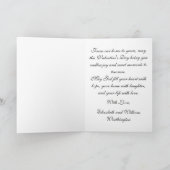 Romantic Red Pink Patchwork Ribbon Bow Drawing  Kaart (Binnen)