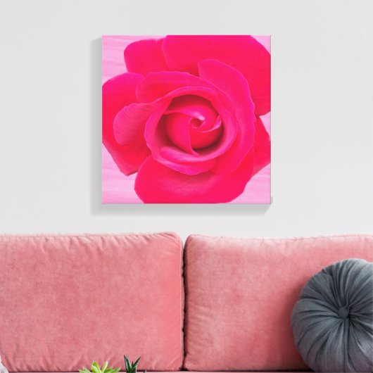 Romantic Red Pink Rose Canvas Afdruk (Insitu (Woonkamer))