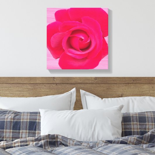 Romantic Red Pink Rose Canvas Afdruk (Insitu (Slaapkamer))