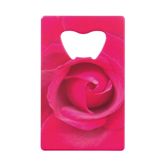 Romantic Red Pink Rose Creditkaart Flessenopener (Voorkant)