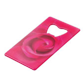 Romantic Red Pink Rose Creditkaart Flessenopener (Achterkant Gekanteld)