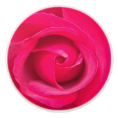 Romantic Red Pink Rose Keramische Knop (Voorkant)