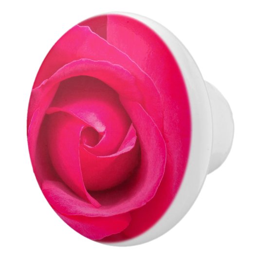 Romantic Red Pink Rose Keramische Knop (Rechts)