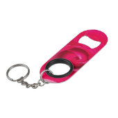 Romantic Red Pink Rose Mini Flessenopener (Voorkant Gekanteld)