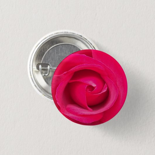 Romantic Red Pink Rose Ronde Button 3,2 Cm (Voorkant /achterkant)