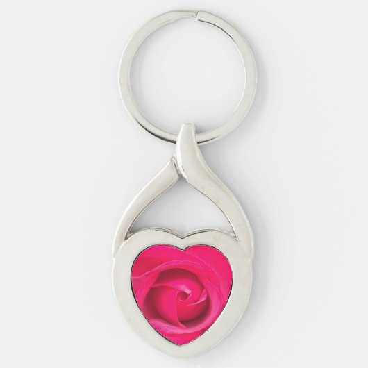 Romantic Red Pink Rose Sleutelhanger (Voorkant)