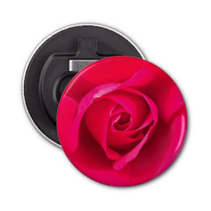 Romantic Red Pink Rose v2 Button Flesopener