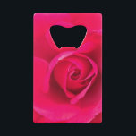 Romantic Red Pink Rose v2 Creditkaart Flessenopener<br><div class="desc">Romantische roze en rode roos.</div>