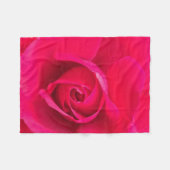 Romantic Red Pink Rose v2 Fleece Deken (Voorkant (Horizontaal))