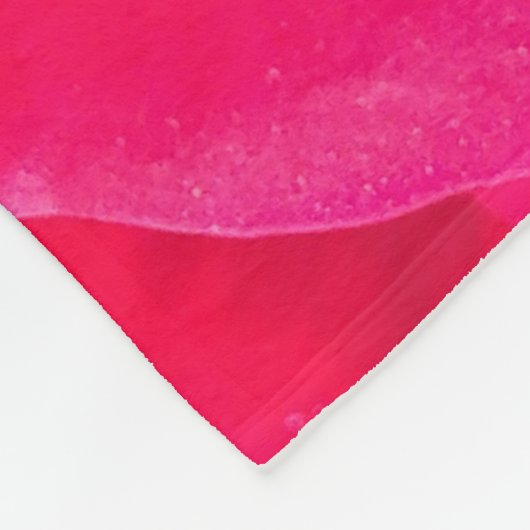 Romantic Red Pink Rose v2 Fleece Deken (Hoek)