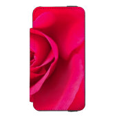 Romantic Red Pink Rose v2 Incipio iPhone Portemonnee Hoesje (Voorkant Agenda)