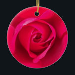 Romantic Red Pink Rose v2 Keramisch Ornament<br><div class="desc">Romantische roze en rode roos.</div>