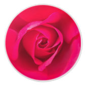 Romantic Red Pink Rose v2 Keramische Knop (Voorkant)