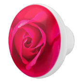 Romantic Red Pink Rose v2 Keramische Knop (Rechts)