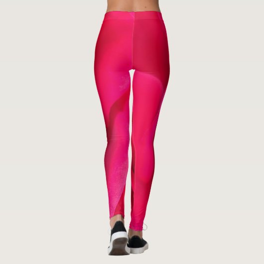 Romantic Red Pink Rose v2 Leggings (Achterkant)