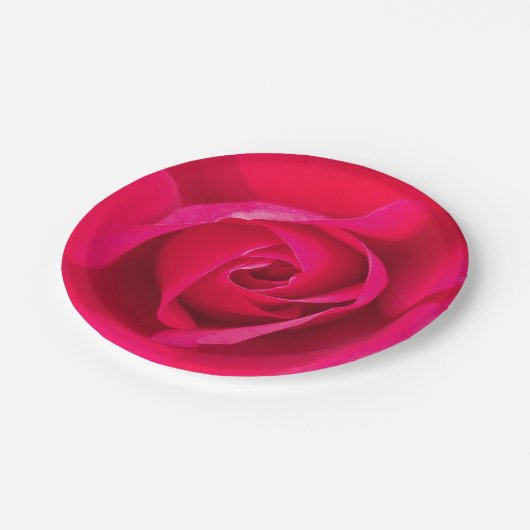 Romantic Red Pink Rose v2 Papieren Bordje (Gekanteld)