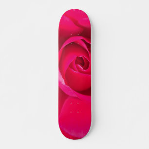 Romantic Red Pink Rose v2 Skateboard