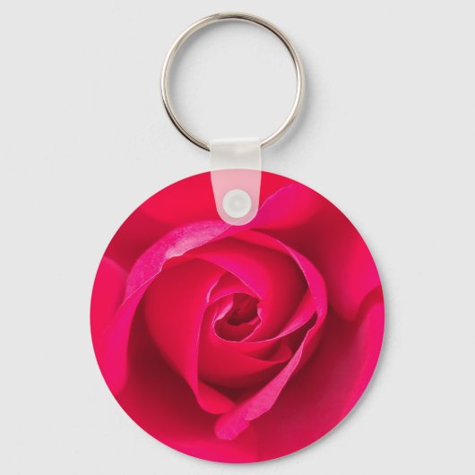 Romantic Red Pink Rose v2 Sleutelhanger (Voorkant)