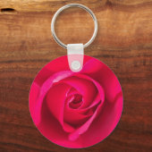 Romantic Red Pink Rose v2 Sleutelhanger (Voorkant)