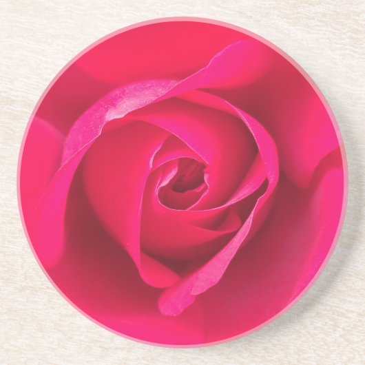 Romantic Red Pink Rose v2 Zandsteen Onderzetter (Voorkant)