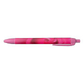 Romantic Red Pink Rose Zwarte Inkt Pen (Bodem)