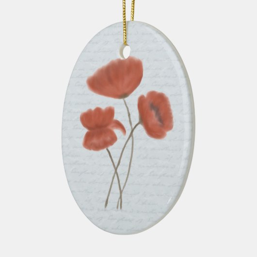 Romantic Red Poppies Ornament (Links)