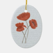 Romantic Red Poppies Ornament (Voorkant)