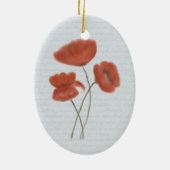 Romantic Red Poppies Ornament (Achterkant)