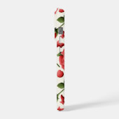 Romantic Red Rose and Botanical Bloom on Cream iPhone Hoesje (Linkerkant)