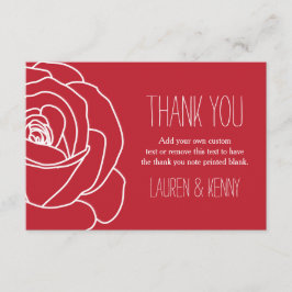 Romantic Red Rose, bedankt kaarten