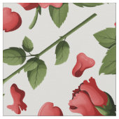 Romantic Red Rose Foliage Botanical Garden Bloom Stof (Close Up)