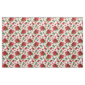 Romantic Red Rose Foliage Botanical Garden Bloom Stof (Yard (91,4 cm))