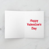 Romantic Red Rose Hearted Valentijnsdag Card Feestdagen Kaart (Binnen)