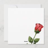 Romantic Red Rose & Hearts Frame Happy Valentine Feestdagenkaart (Achterkant)