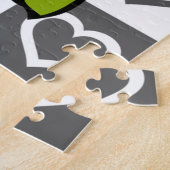 Romantic Red Rose & Hearts - Legpuzzel (Zijkant)