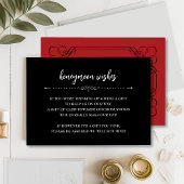 Romantic Red Rose Honeymoon Wish Card Informatiekaartje