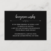 Romantic Red Rose Honeymoon Wish Card Informatiekaartje (Voorkant)