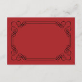 Romantic Red Rose Honeymoon Wish Card Informatiekaartje (Achterkant)