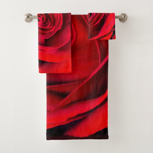 Romantic Red Rose in volle bloei Bad Handdoek (Insitu)