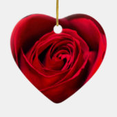 Romantic Red Rose in volle bloei Keramisch Ornament (Achterkant)