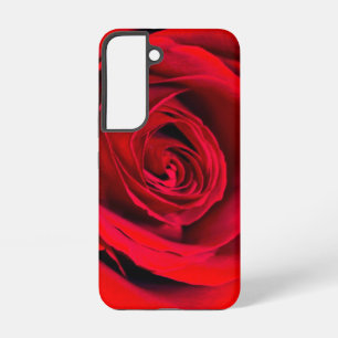 Romantic Red Rose in volle bloei Samsung Galaxy Hoesje