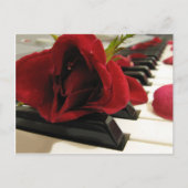 Romantic Red Rose Love Briefkaart (Voorkant)