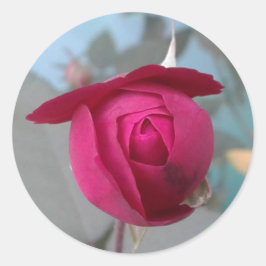 Romantic Red Rose Ronde Sticker