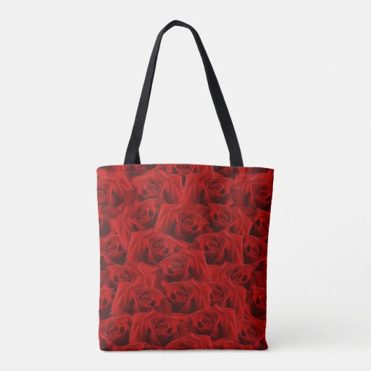 Romantic Red Rose Tote Bag (Achterkant)