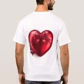 Romantic Red Rose Valentine Couple Love T-shirts (Achterkant)