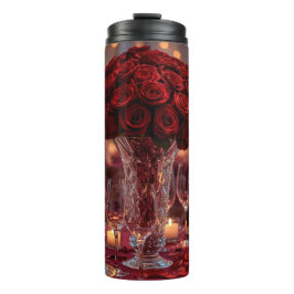 Romantic Red Rose Valentine Insulated Thermosbeker