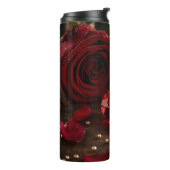 Romantic Red Rose Valentine Insulated Travel Water Thermosbeker (Gedraaid links)
